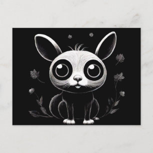 Carte postale d'animal de dessin animé de style ré