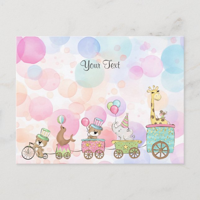 Carte postale d'animaux de cirque (Devant)