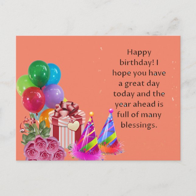 Carte postale d'anniversaire (Devant)