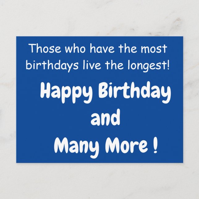 Carte postale d'anniversaire amusante (Devant)