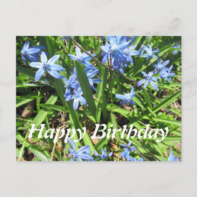 Carte postale d'anniversaire avec photo de jolie f (Devant)