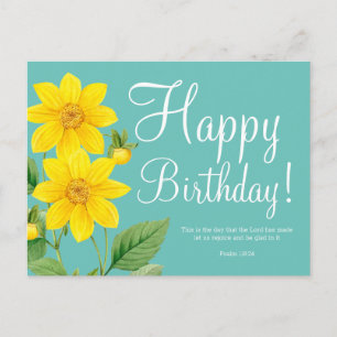 Carte postale d'anniversaire avec verset biblique