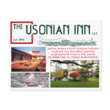 Carte postale d'anniversaire d'auberge d'Usonian