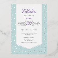 Carte postale d'anniversaire de confetti d'or