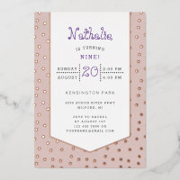 Carte postale d'anniversaire de confetti d'or