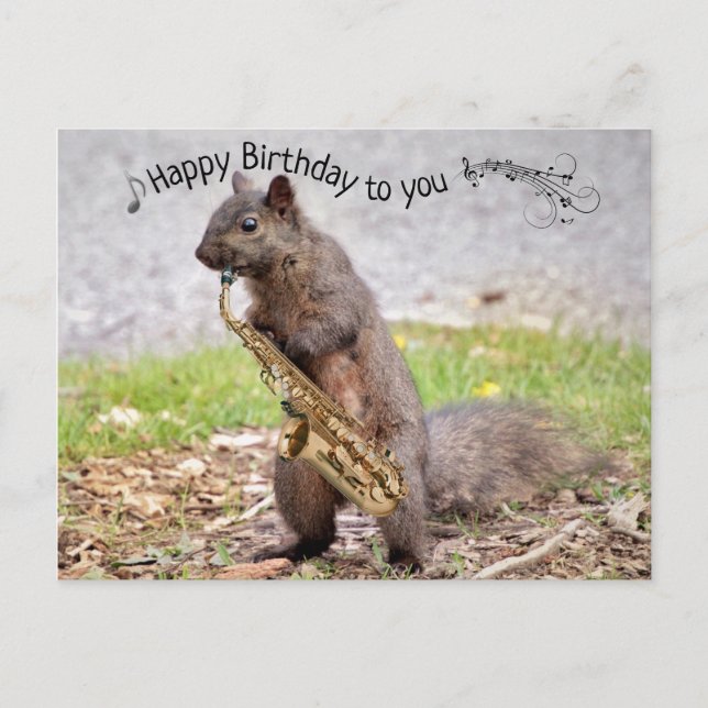 Carte postale d'anniversaire de jazz (Devant)