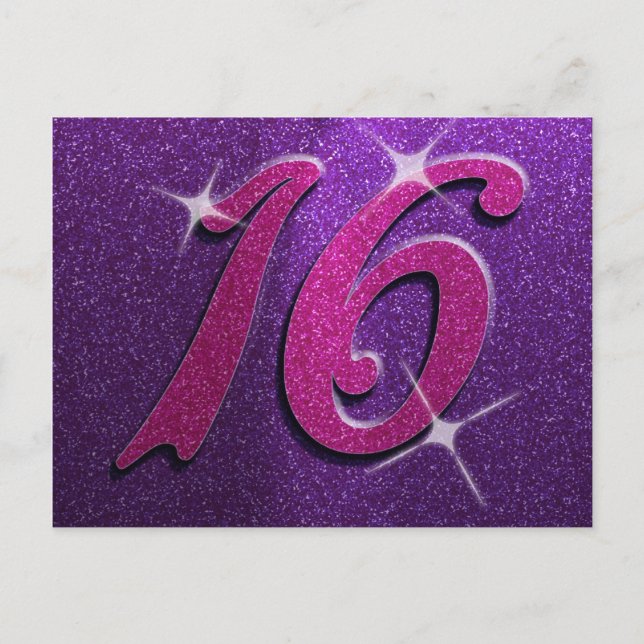 Carte postale d'anniversaire de Sweet sixteen viol (Devant)