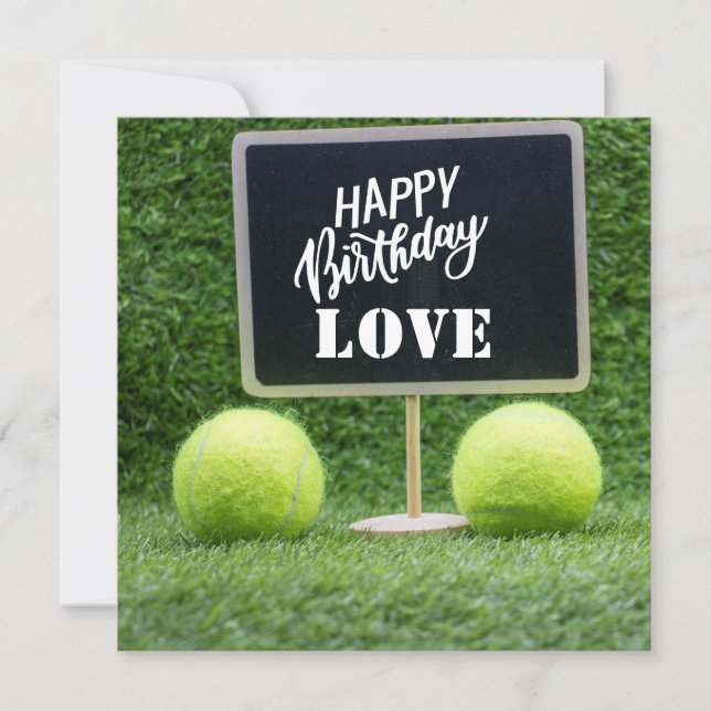 Carte postale d'anniversaire de Tennis (Devant)