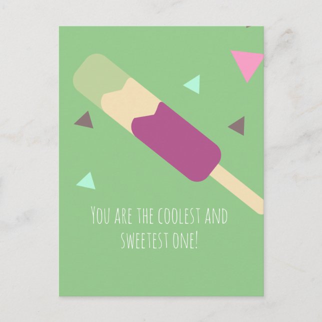 Carte postale d'anniversaire glace sucrée (Devant)