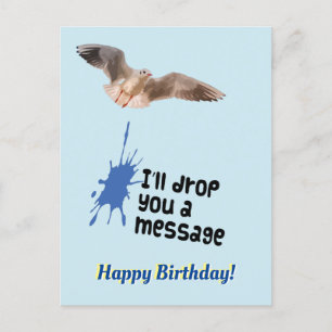 Carte postale d'anniversaire Joyeux Mouette Vous l