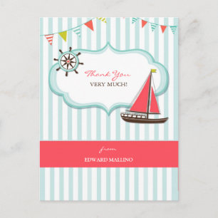 Carte postale d'anniversaire Merci