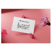 Carte postale d'anniversaire Musique du chant d'oi