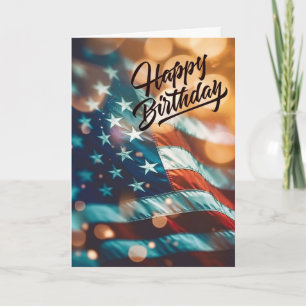 Carte postale d'anniversaire patriotique