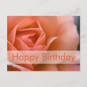 Carte postale d'anniversaire rose   Rose Geburtsta