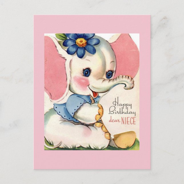 Carte postale d'anniversaire vintage (Devant)