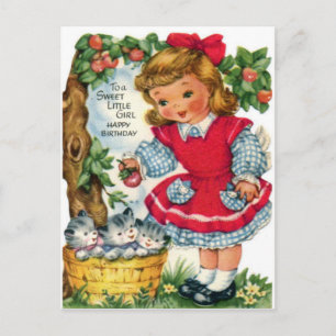 Carte postale d'anniversaire vintage