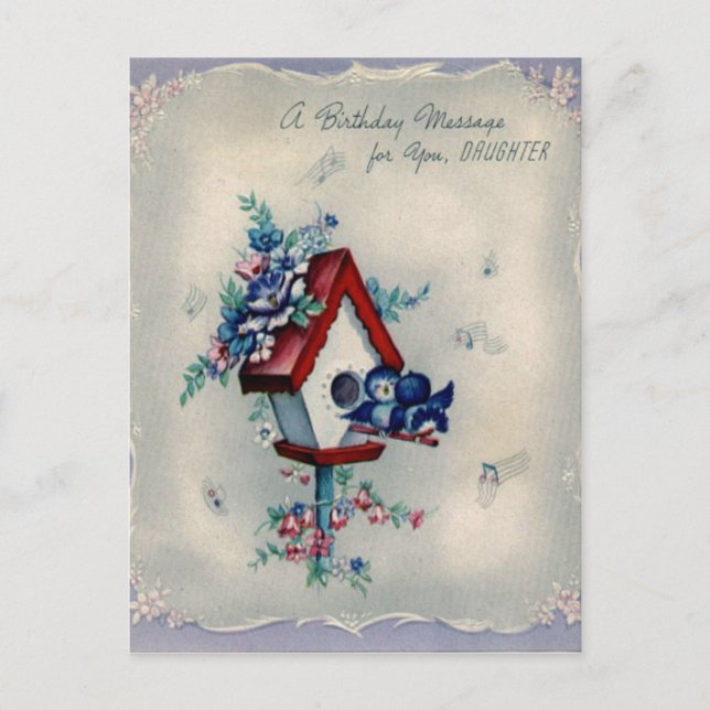 Carte postale d'anniversaire vintage (Devant)