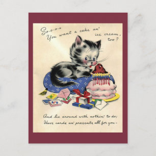 Carte postale d'anniversaire vintage