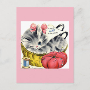 Carte postale d'anniversaire vintage