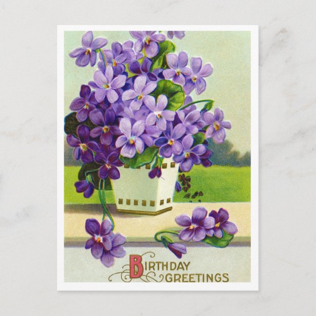 Carte postale d'anniversaire vintage (Devant)