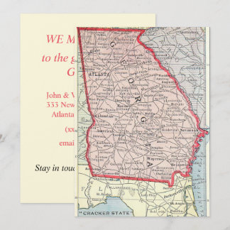 Carte postale d'annonce de carte ancienne de Géorg