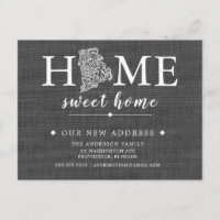 Carte postale d'annonce de déménagement de l'État 