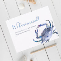 Carte postale d'annonce de déménagement du crabe b