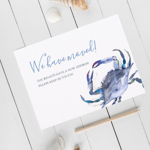 Carte postale d'annonce de déménagement du crabe b