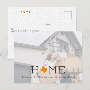 Carte postale d'annonce de déménagement Orange HOM
