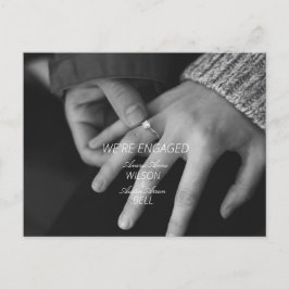 Carte postale d'annonce de fiançailles avec photo