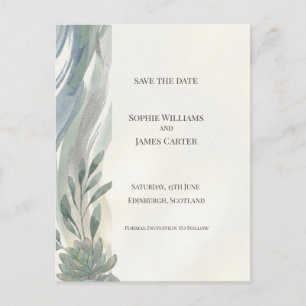 Carte postale d'annonce de mariage au eucalyptus g