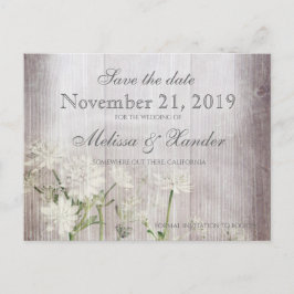 Carte postale d'annonce de mariage Floral Rustique