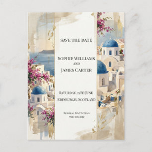 Carte postale d'annonce de mariage florale rose Sa