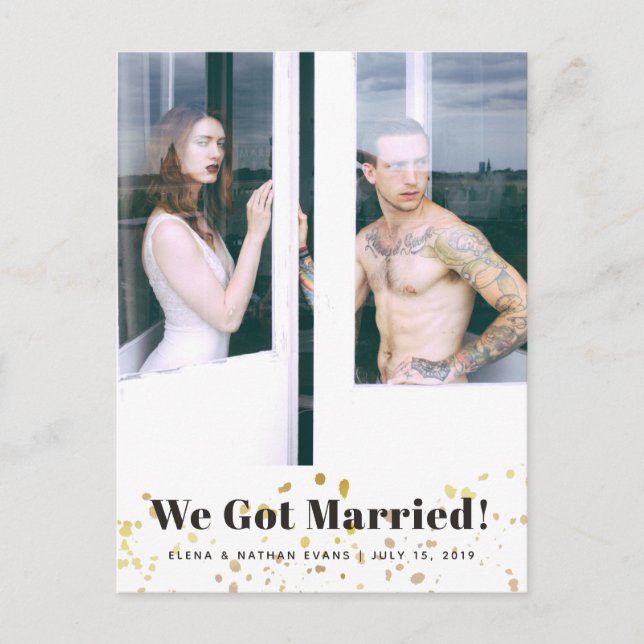 Carte postale d'annonce de mariage "Nous sommes ma (Devant)