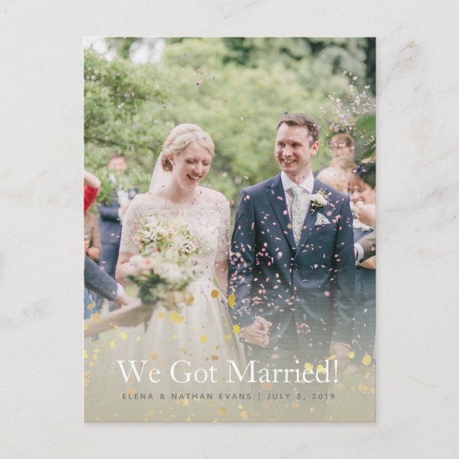 Carte postale d'annonce de mariage "Nous sommes ma (Devant)