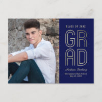 Carte postale d'annonce de remise de diplôme Touch