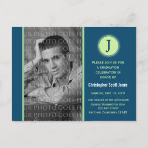 Carte postale d'annonce de remise de diplômes avec