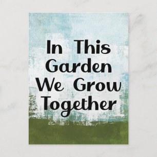 Carte postale "Dans ce jardin nous grandissons"