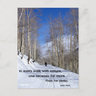 Carte Postale Dans every walk with nature...par John Muir