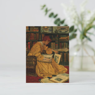 Carte Postale Dans la bibliothèque