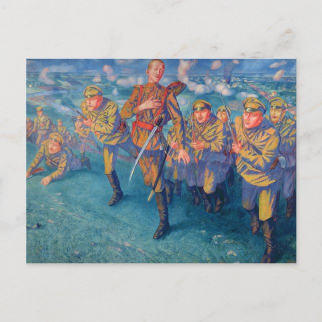 Carte Postale Dans la ligne de tir, 1916 (Devant)