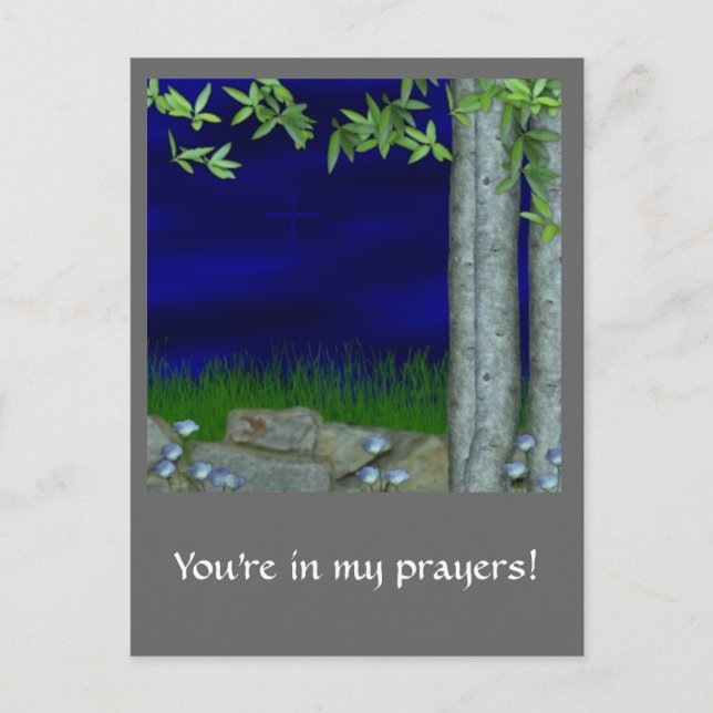 CARTE POSTALE DANS LE JARDIN (Devant)