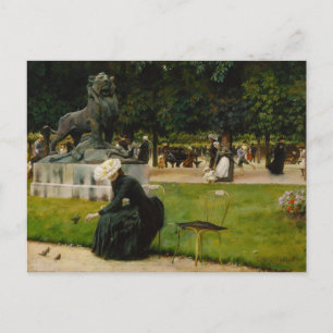 Carte Postale Dans le jardin luxembourgeois toile Imprimer