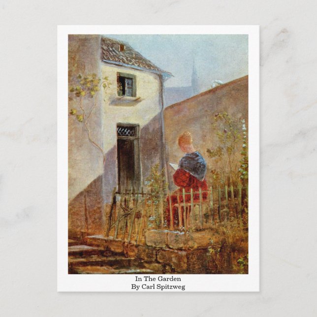 Carte Postale Dans Le Jardin Par Carl Spitzweg (Devant)
