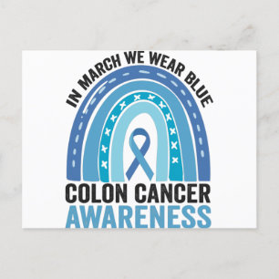 Carte Postale Dans le marais, nous portons Blue Colon Cancer Sen