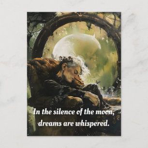 Carte Postale Dans le silence de la lune, les rêves sont chuchot