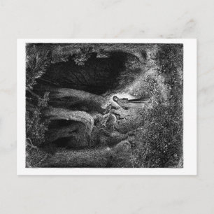 Carte Postale dans un bois sombre