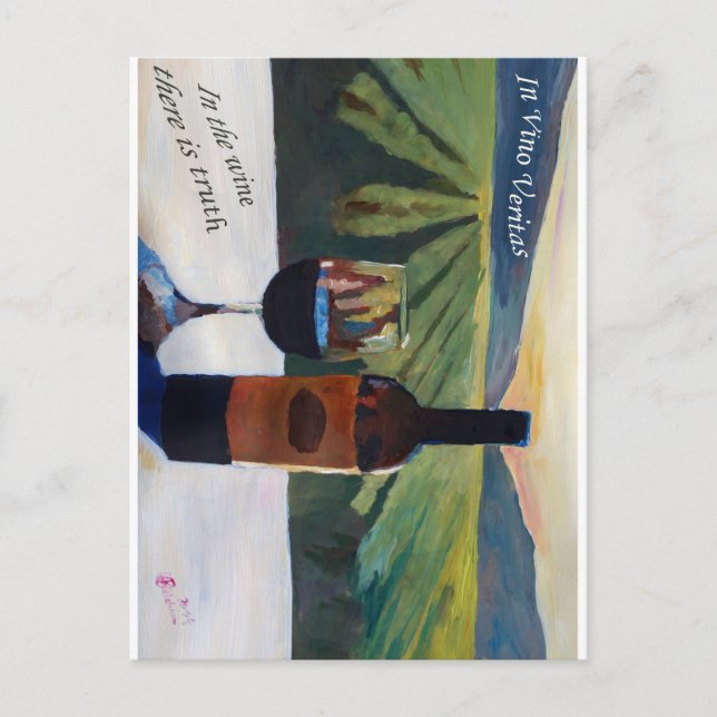 Carte Postale Dans Vino Veritas - La vérité est dans le vin (Devant)