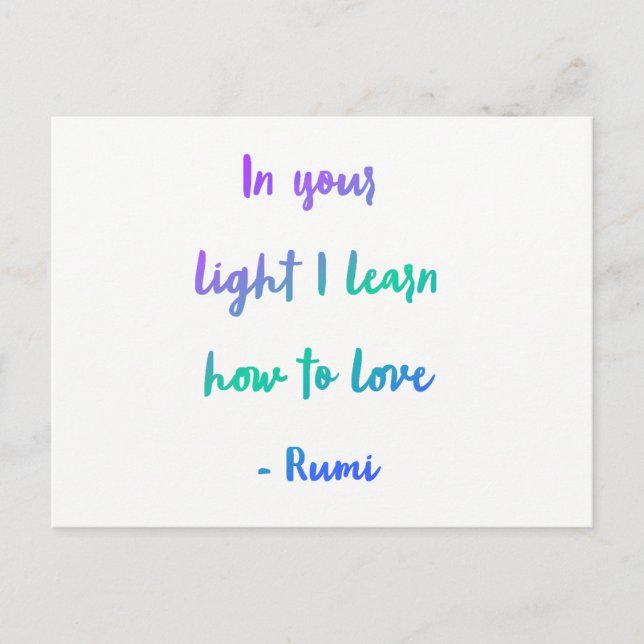 Carte Postale Dans votre lumière (Devant)