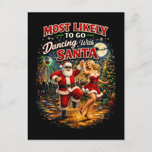 Carte Postale Danse avec le Père Noël